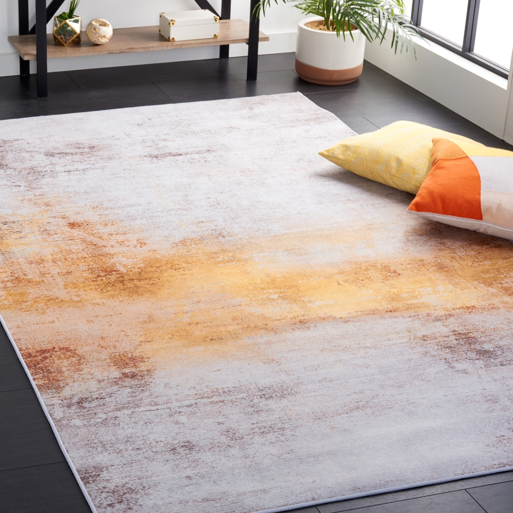 Ergien Gray/Rust 5' x 8' Rug - Thumbnail - Image 2