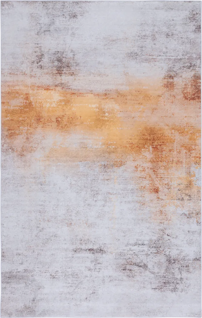 Ergien Gray/Rust 6' x 9' Rug - Thumbnail - Image 1