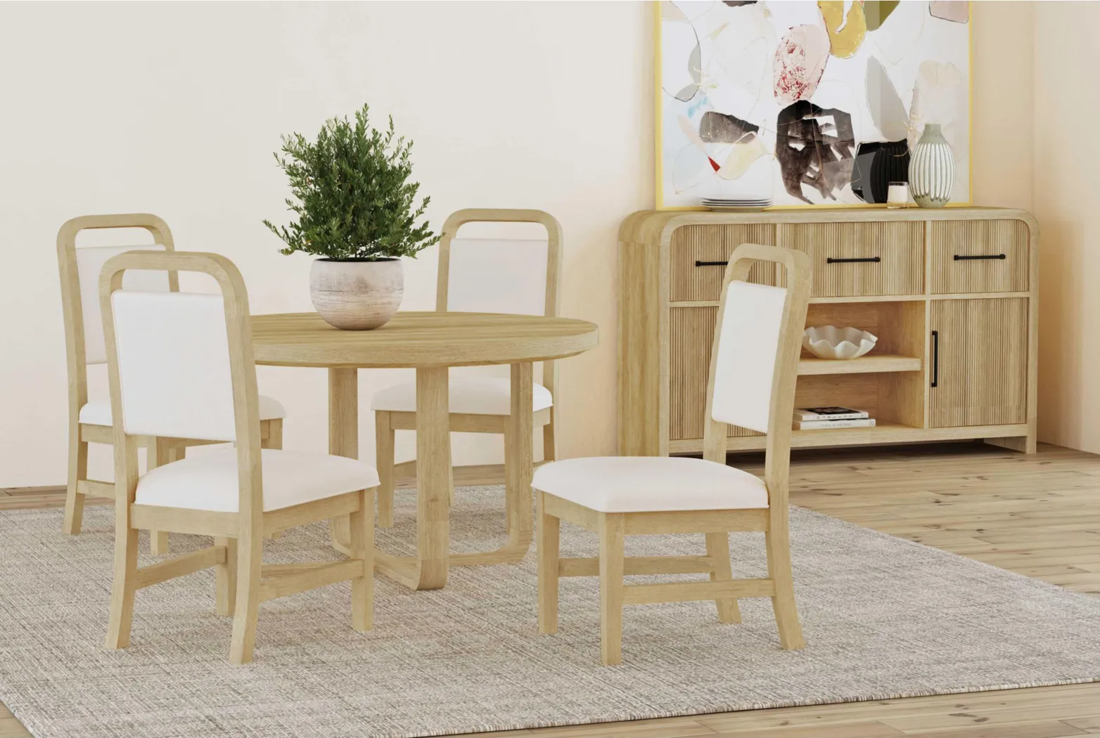 Eriba Beige Side Chair - Thumbnail - Image 2