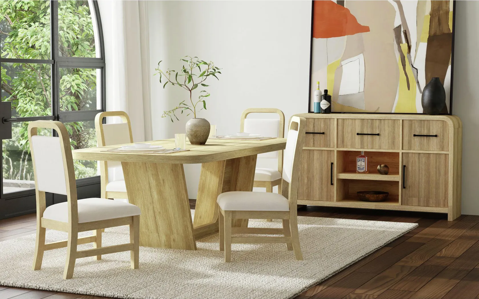 Eriba Beige Side Chair - Thumbnail - Image 3