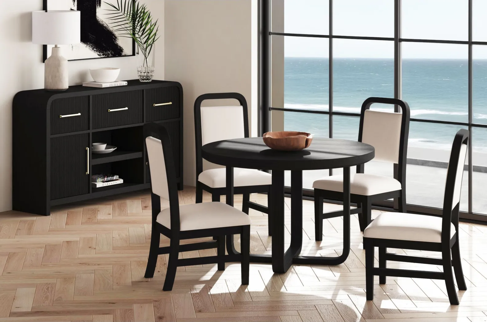 Eriba Beige Side Chair - Thumbnail - Image 2