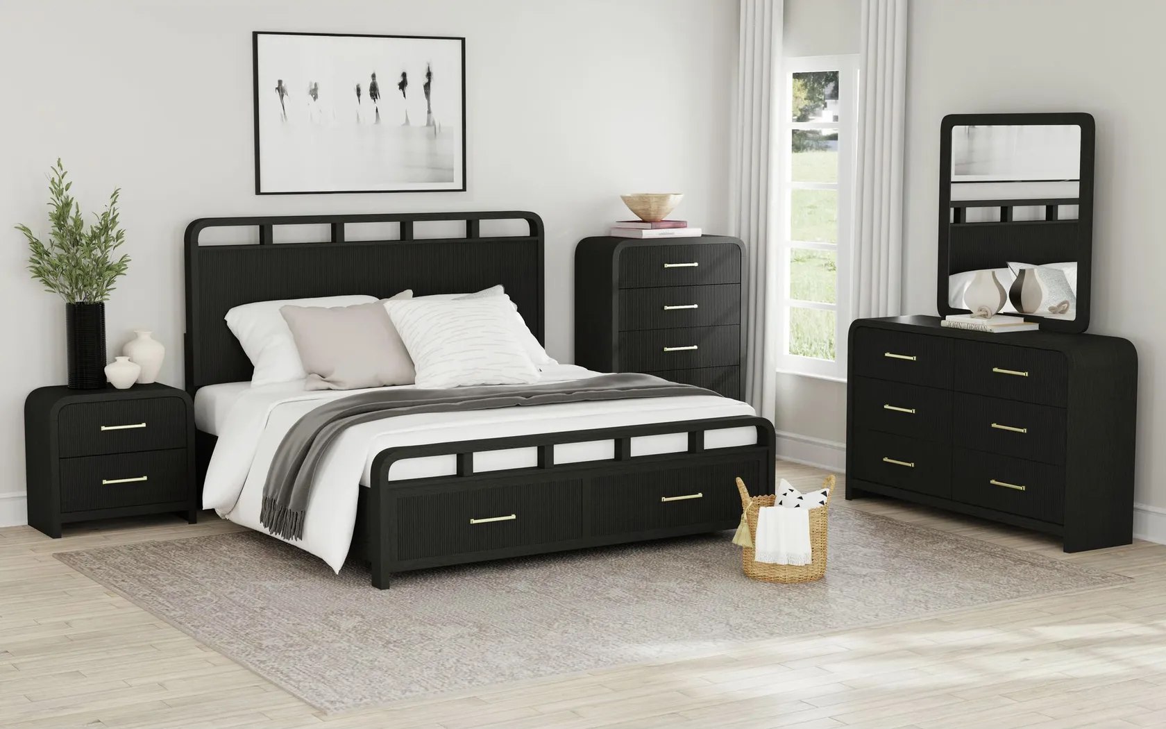 Eriba Black Nightstand - Thumbnail - Image 2
