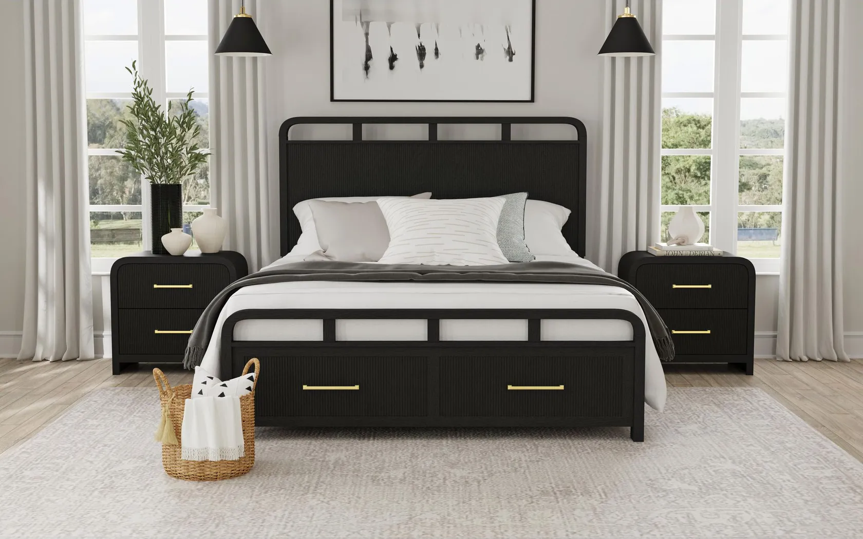 Eriba Black Nightstand - Thumbnail - Image 3