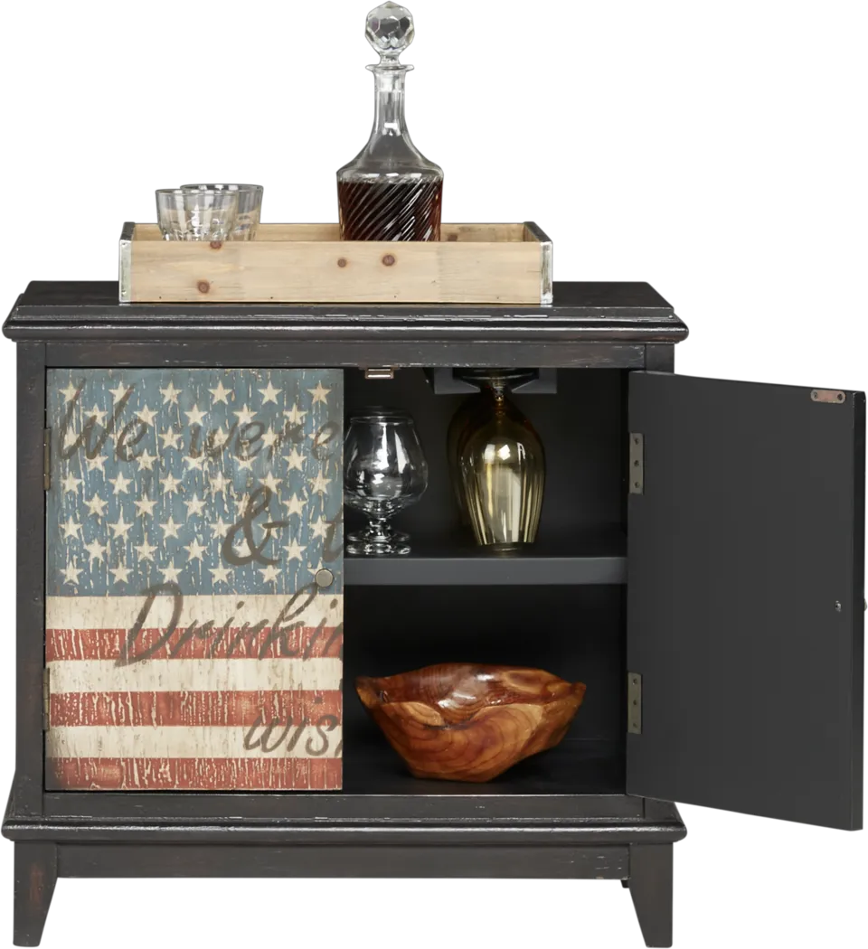 Eric Church Highway To Home Arrow Ridge Ebony 28 in. Bar Cabinet - Thumbnail - Image 2