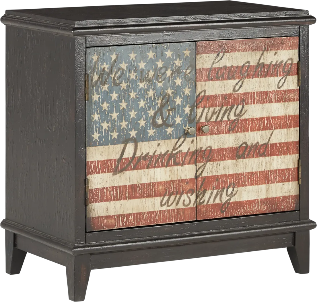 Eric Church Highway To Home Arrow Ridge Ebony 28 in. Bar Cabinet - Thumbnail - Image 1
