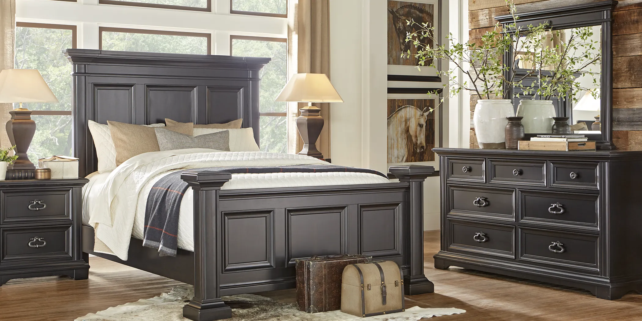 Eric Church Highway To Home Arrow Ridge Ebony 7 Pc Queen Bedroom - Thumbnail - Image 1