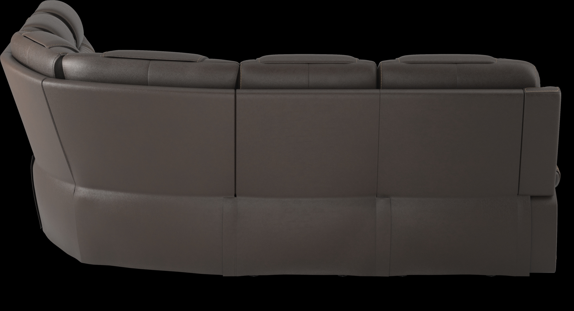 Eric Church Highway To Home Headliner Brown Leather 5 Pc Dual Power Reclining Sectional - Thumbnail - Image 4