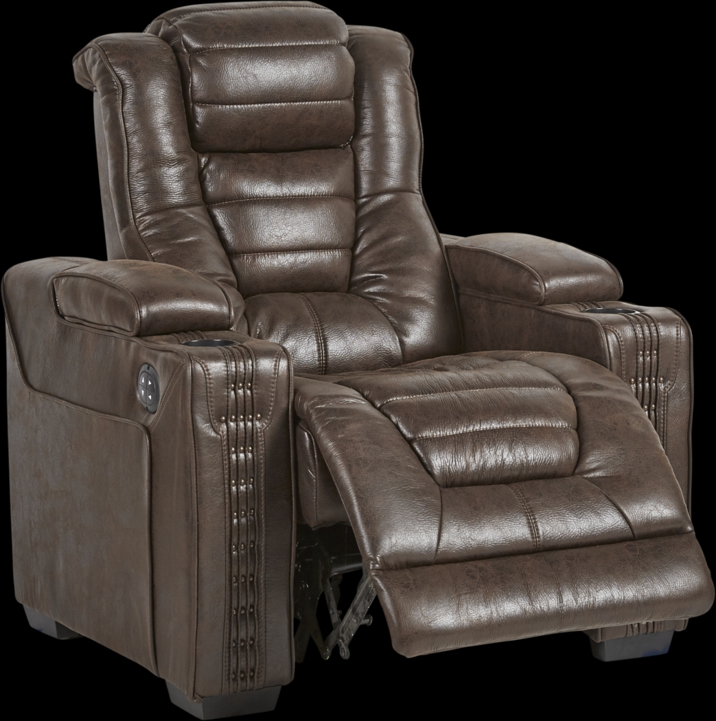 Eric Church Highway To Home Chief Brown Dual Power Recliner - Thumbnail - Image 2