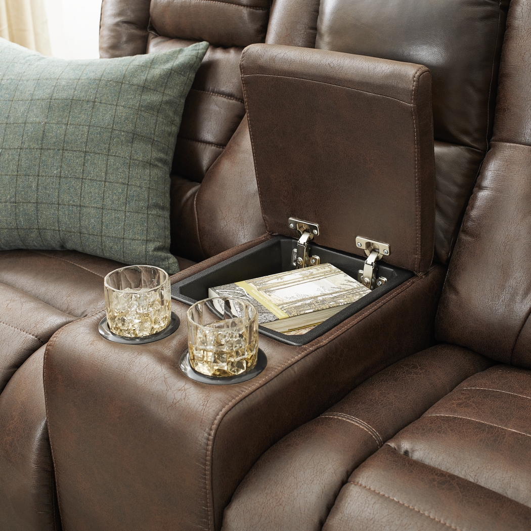 Eric Church Highway To Home Chief Brown 8 Pc Dual Power Reclining Living Room - Thumbnail - Image 8