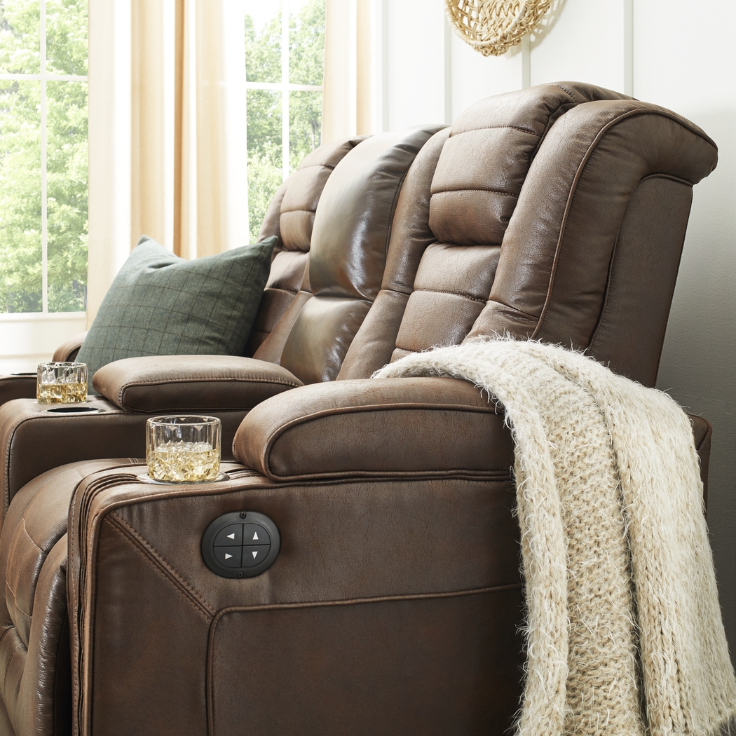 Eric Church Highway To Home Chief Brown 8 Pc Dual Power Reclining Living Room - Thumbnail - Image 9