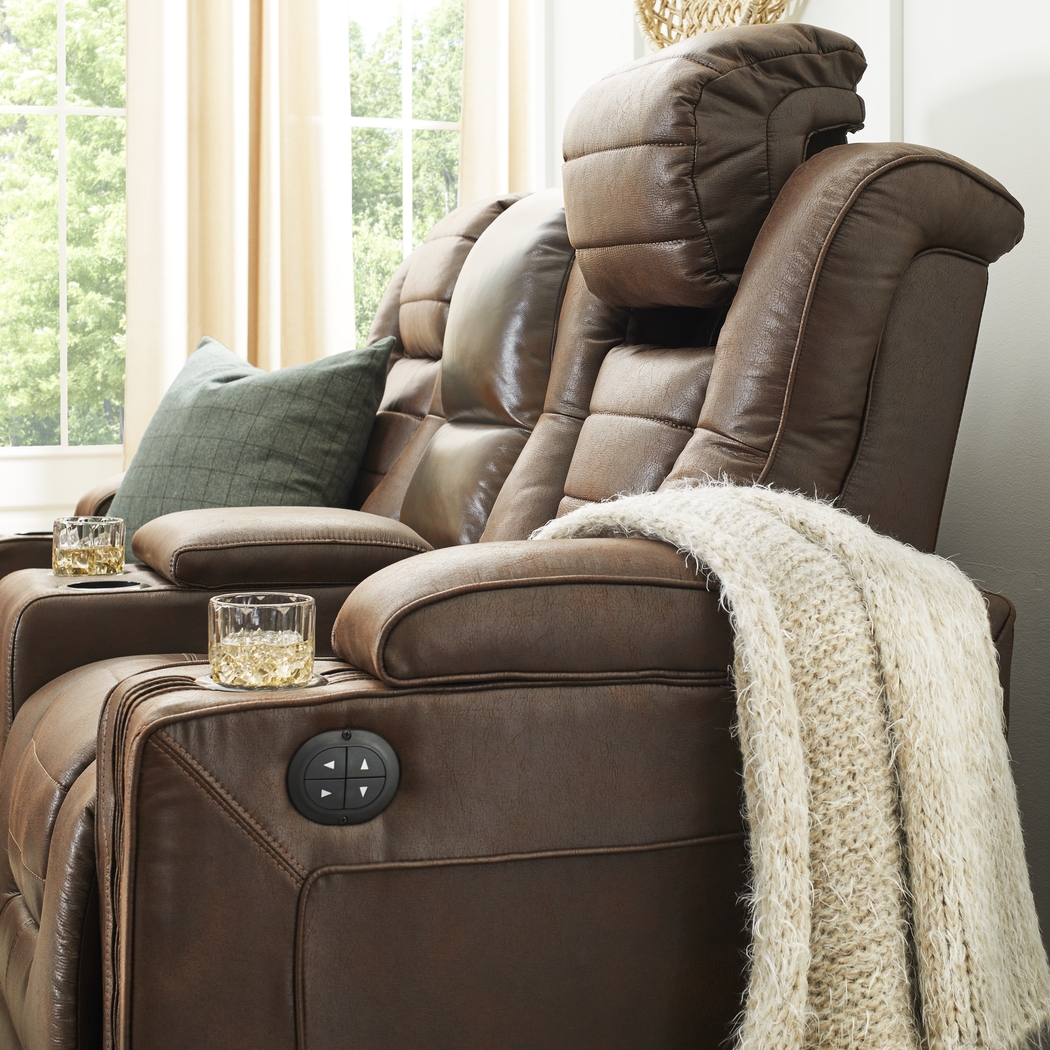 Eric Church Highway To Home Chief Brown 8 Pc Dual Power Reclining Living Room - Thumbnail - Image 11