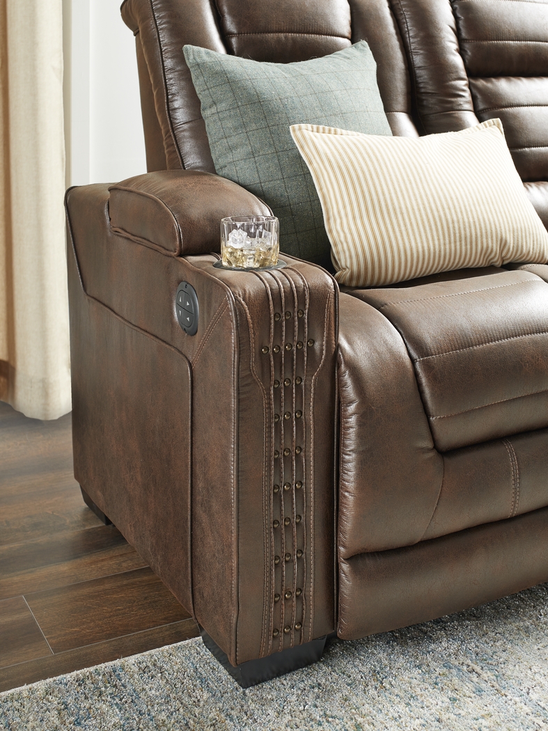 Eric Church Highway To Home Chief Brown Stationary Loveseat - Thumbnail - Image 2