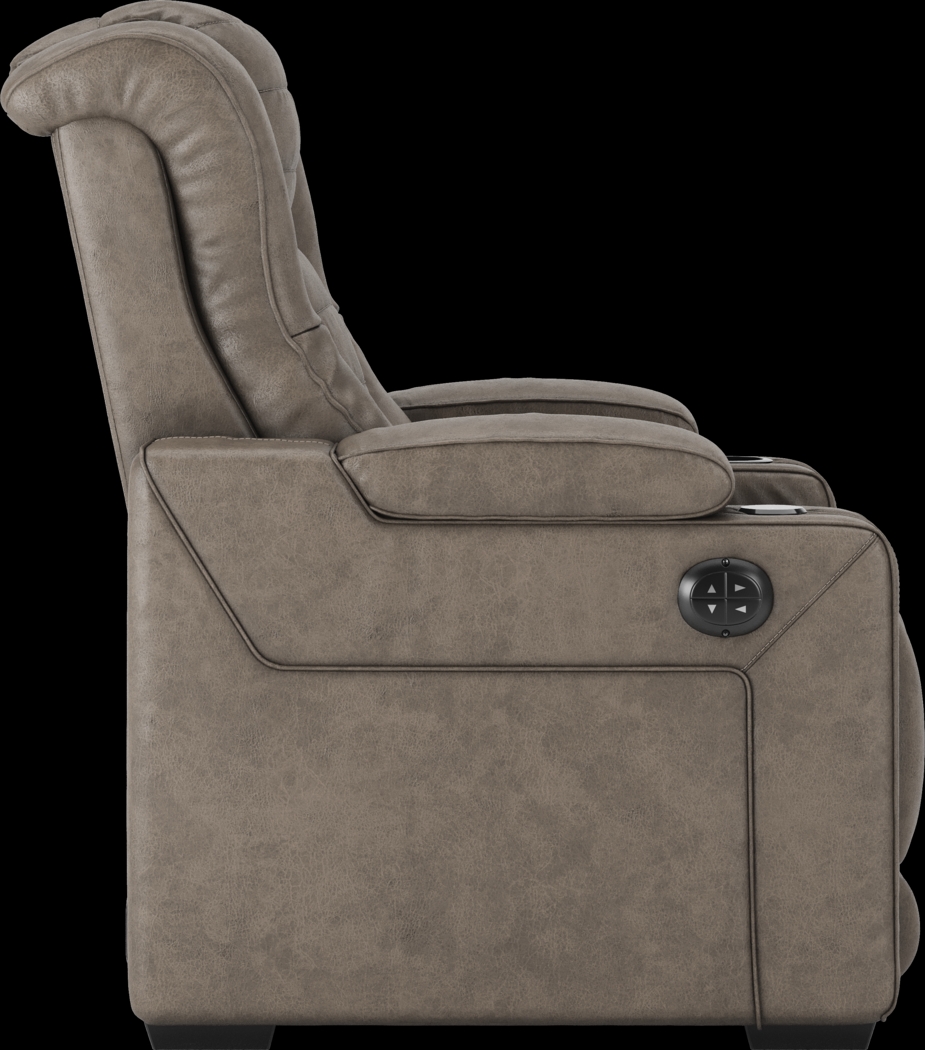 Chief Taupe 6 Pc Dual Power Reclining Living Room - Thumbnail - Image 28