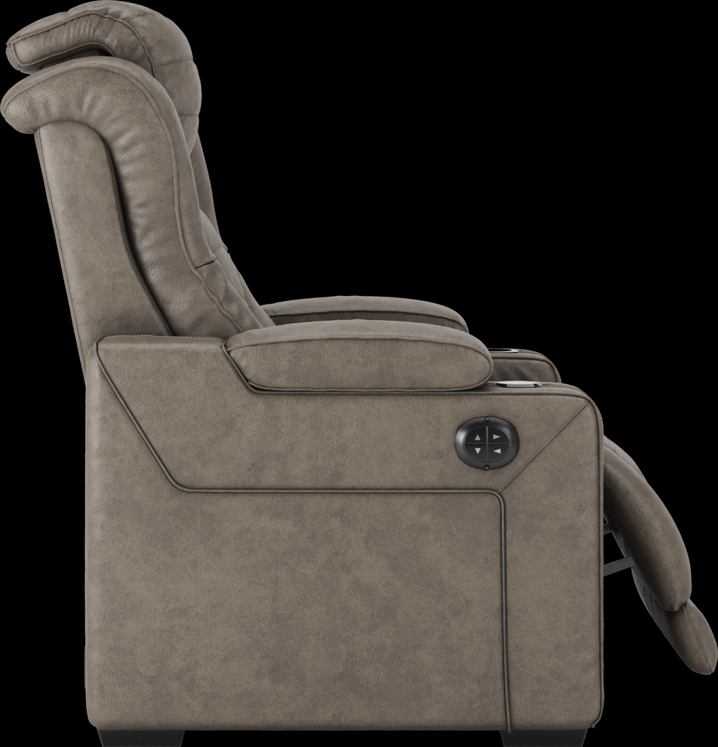 Chief Taupe 6 Pc Dual Power Reclining Living Room - Thumbnail - Image 30