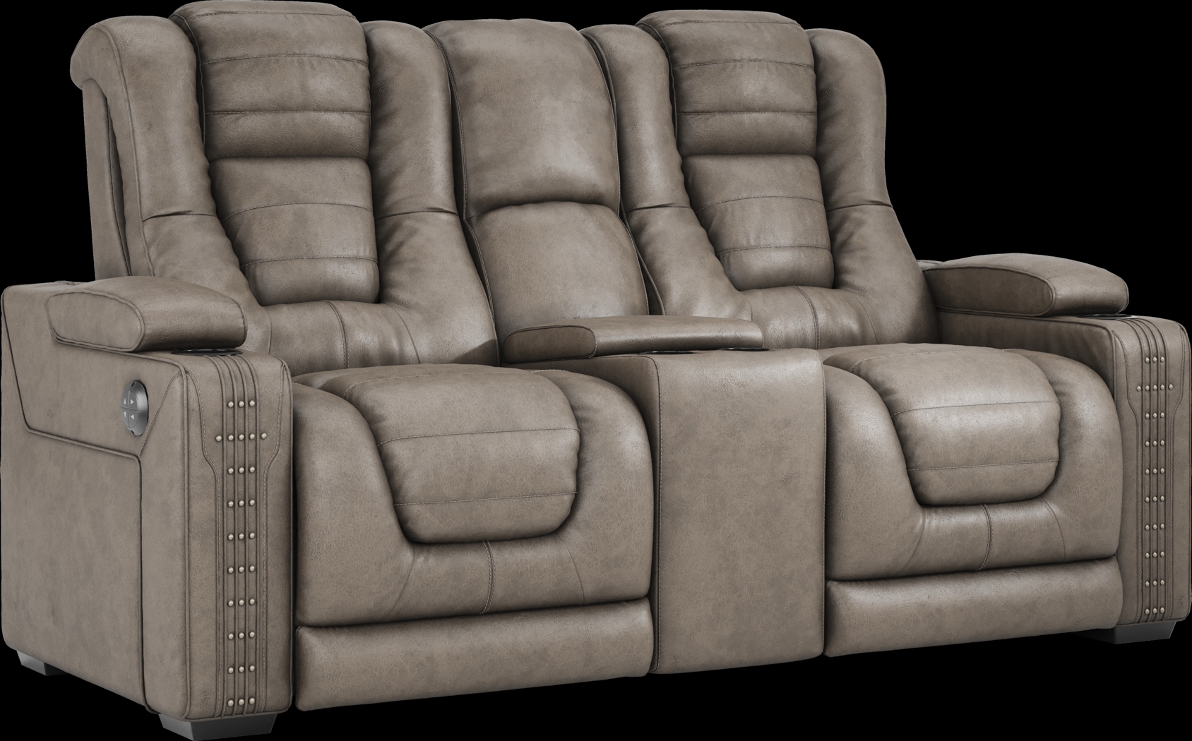 Chief Taupe 2 Pc Dual Power Reclining Living Room - Thumbnail - Image 14