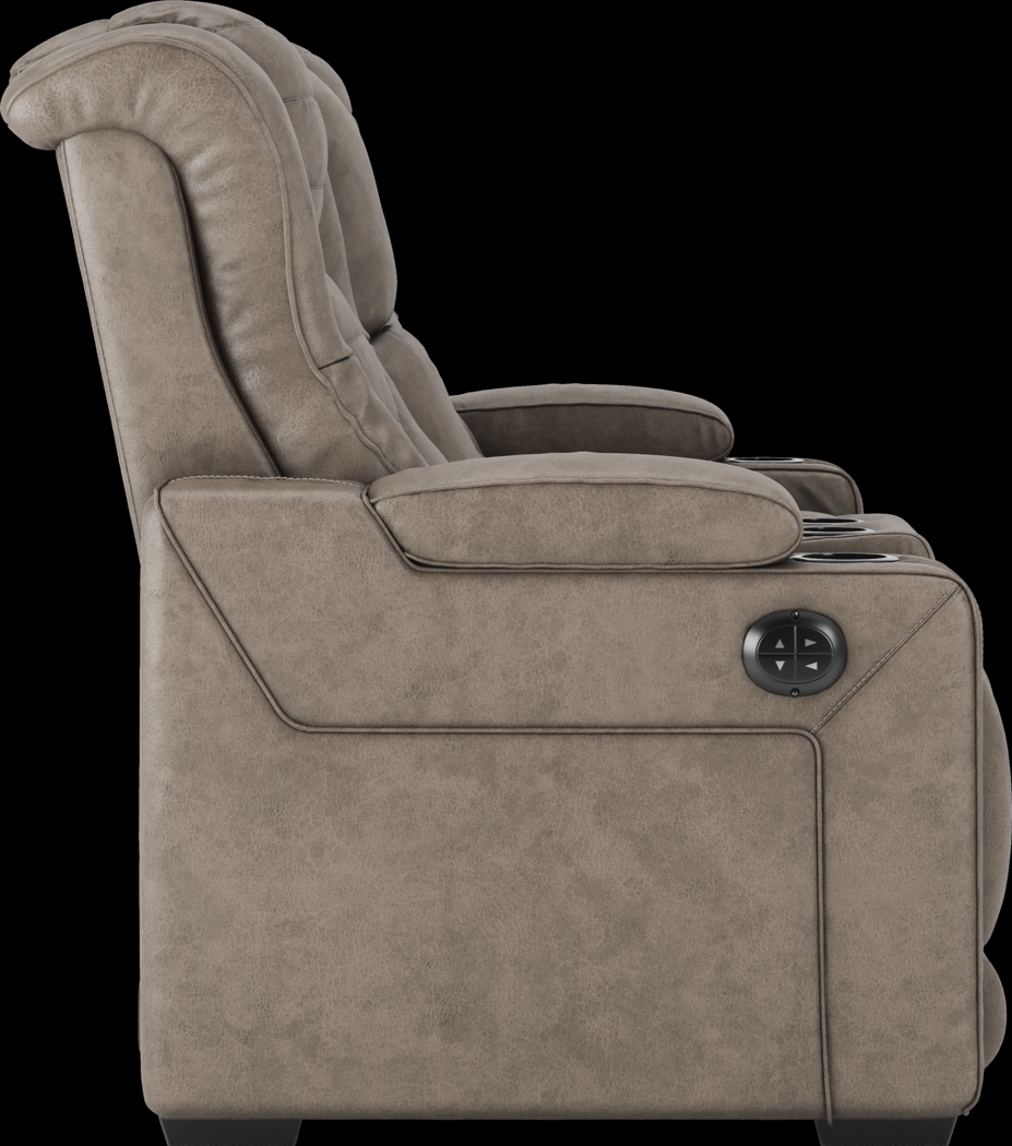 Chief Taupe 2 Pc Dual Power Reclining Living Room - Thumbnail - Image 15