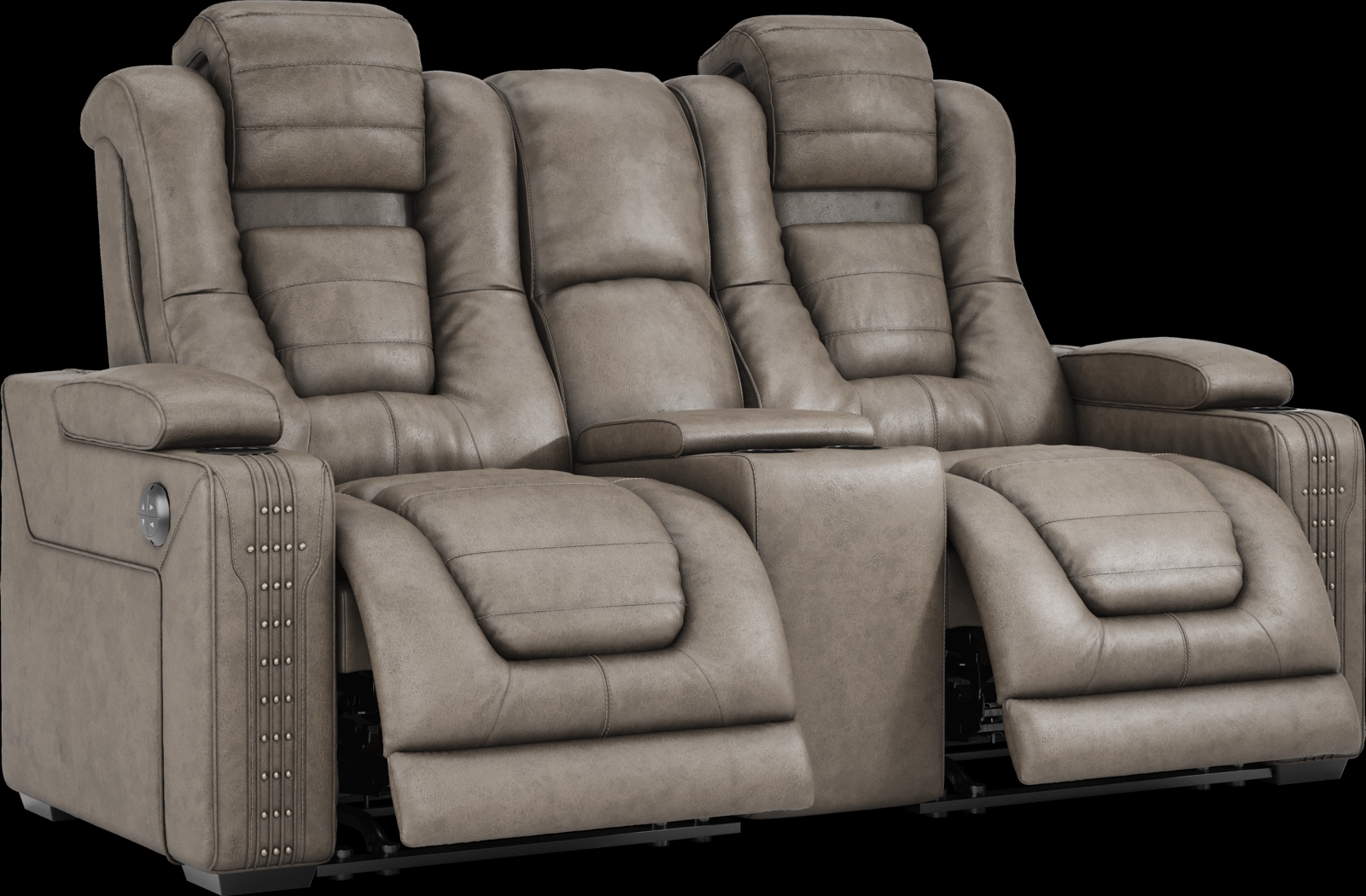 Chief Taupe 2 Pc Dual Power Reclining Living Room - Thumbnail - Image 16