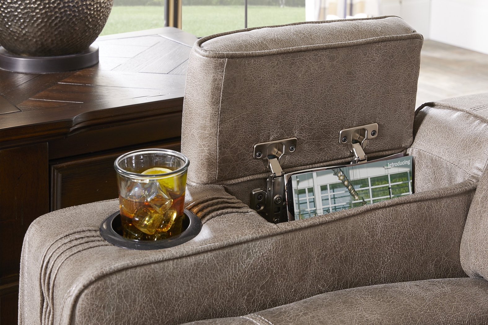 Chief Taupe 2 Pc Dual Power Reclining Living Room - Thumbnail - Image 21