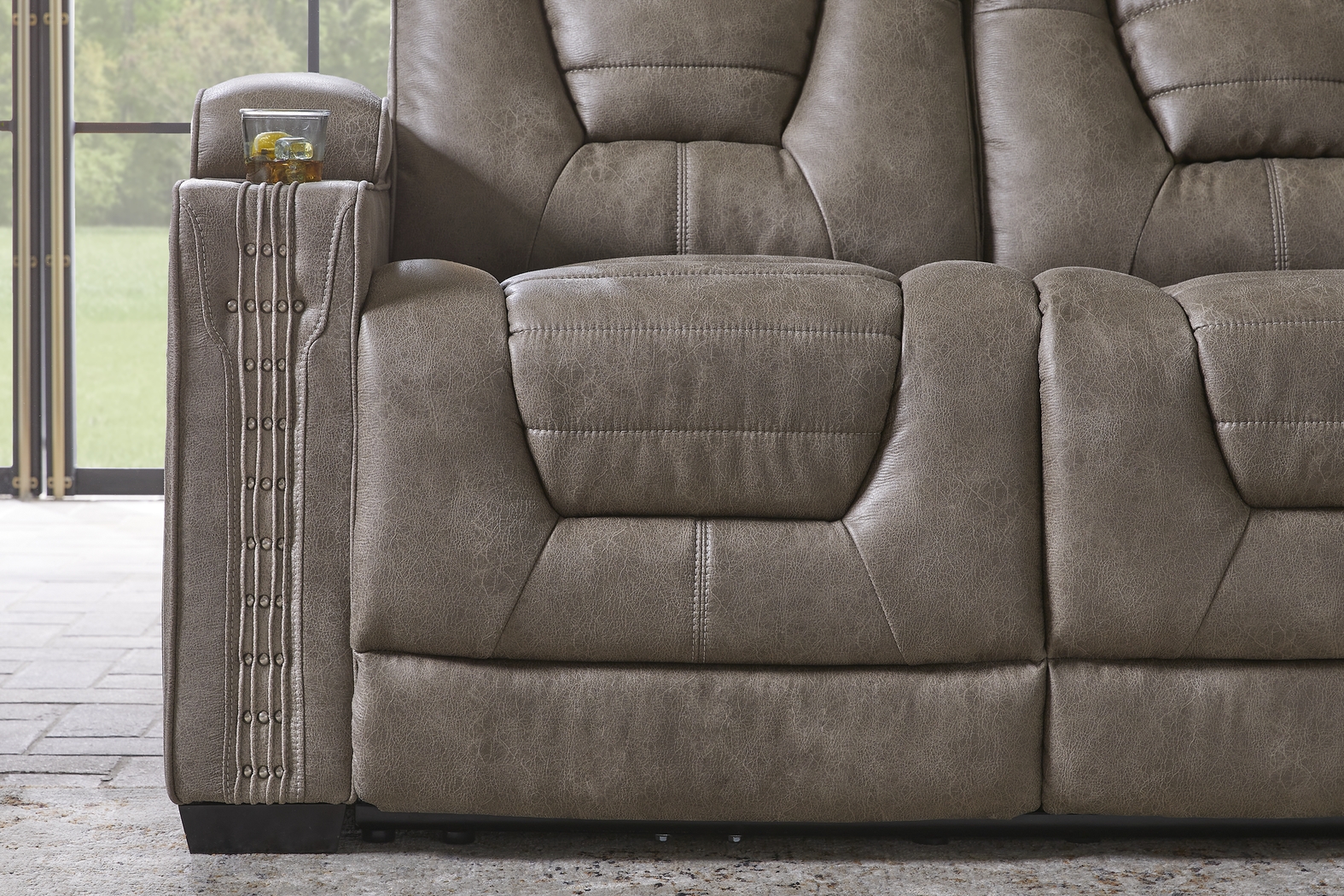 Chief Taupe 2 Pc Dual Power Reclining Living Room - Thumbnail - Image 12