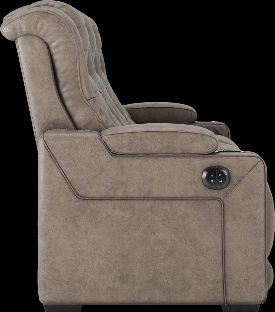 Chief Taupe 2 Pc Dual Power Reclining Living Room - Thumbnail - Image 4