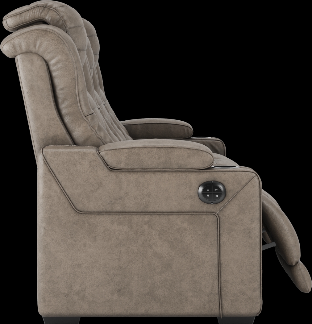 Chief Taupe 2 Pc Dual Power Reclining Living Room - Thumbnail - Image 6