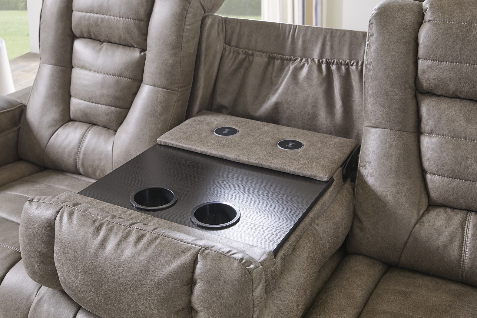 Chief Taupe 2 Pc Dual Power Reclining Living Room - Thumbnail - Image 10