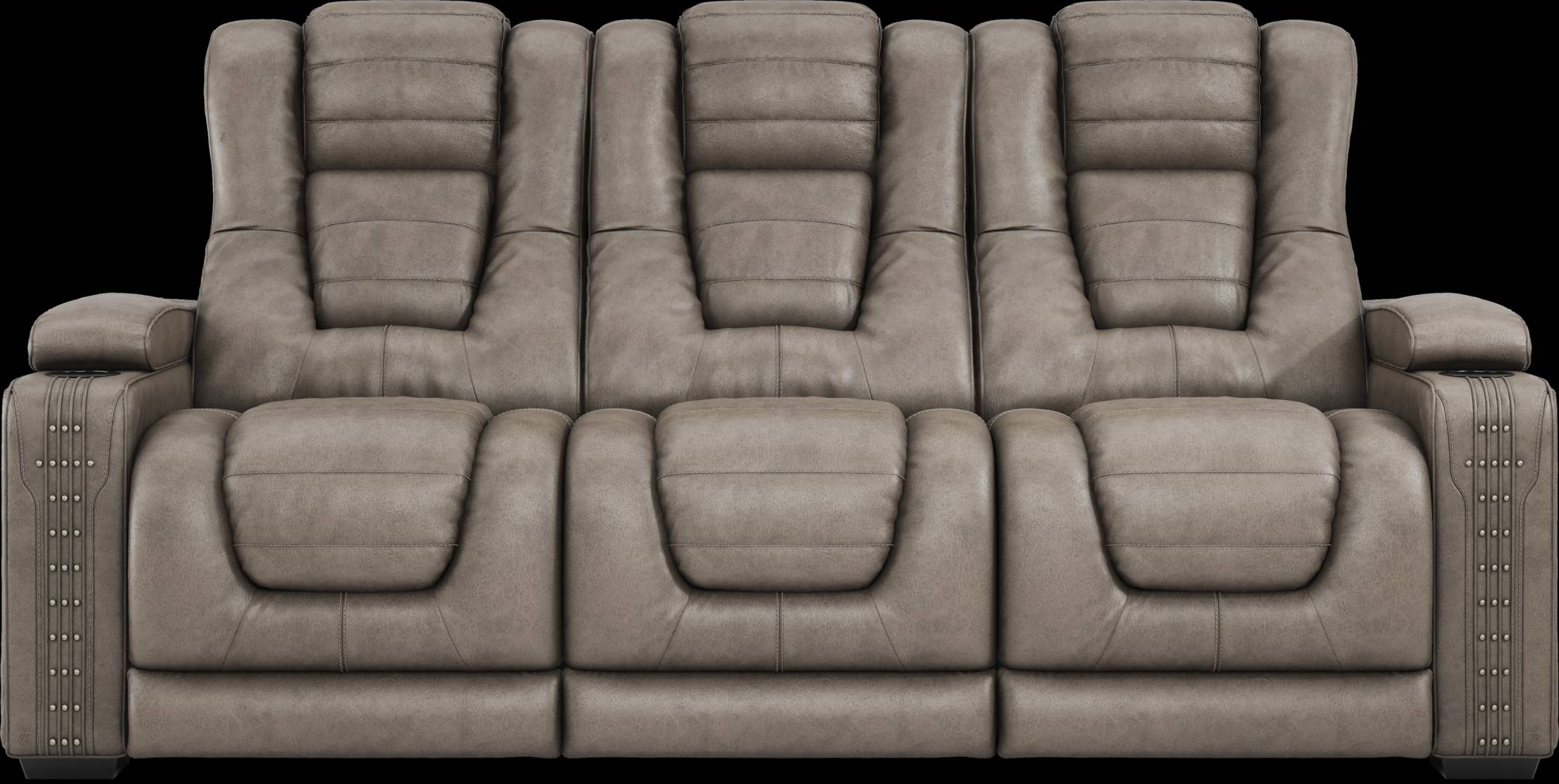 Chief Taupe 2 Pc Dual Power Reclining Living Room - Thumbnail - Image 2