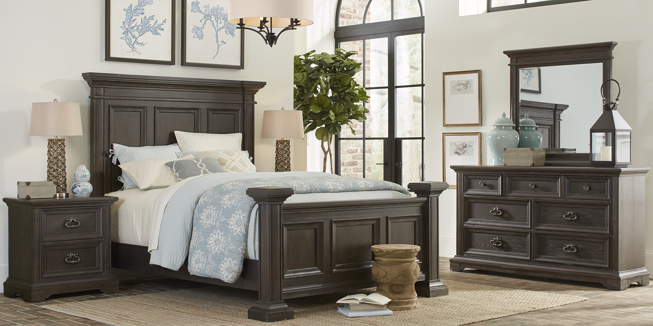 Eric Church Highway To Home Elk Creek Brown 5 Pc Queen Panel Bedroom - Thumbnail - Image 1