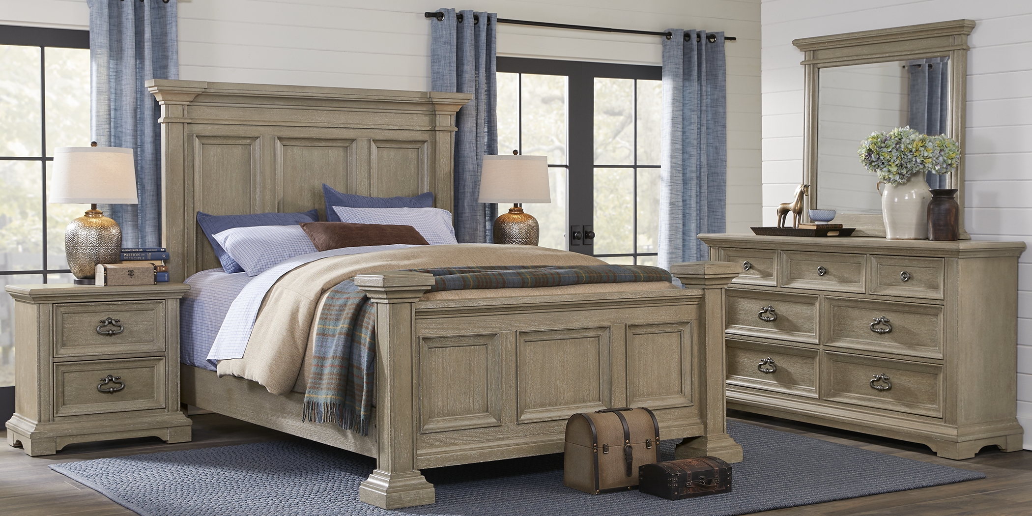 Eric Church Highway To Home Elk Creek Gray 8 Pc Queen Panel Bedroom - Thumbnail - Image 1