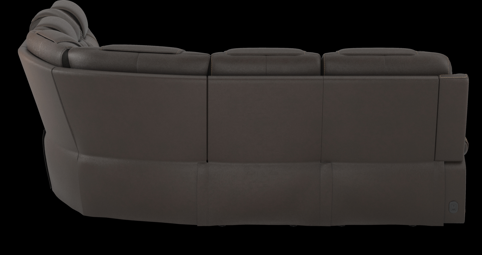 Eric Church Highway To Home Headliner Brown Leather 9 Pc Dual Power Reclining Sectional Living Room - Thumbnail - Image 4