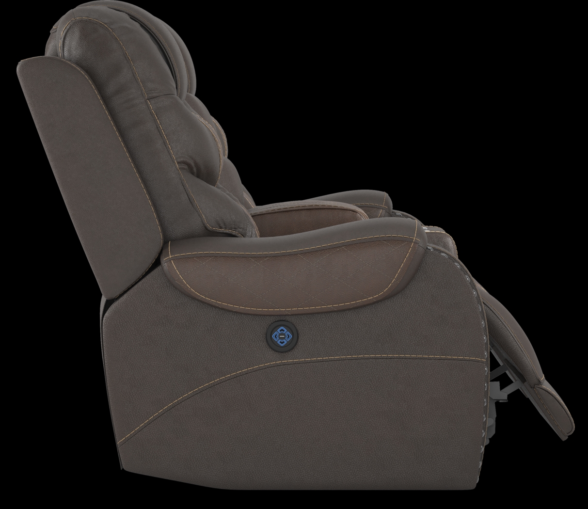 Headliner Brown Leather 2 Pc Dual Power Reclining Living Room - Thumbnail - Image 13