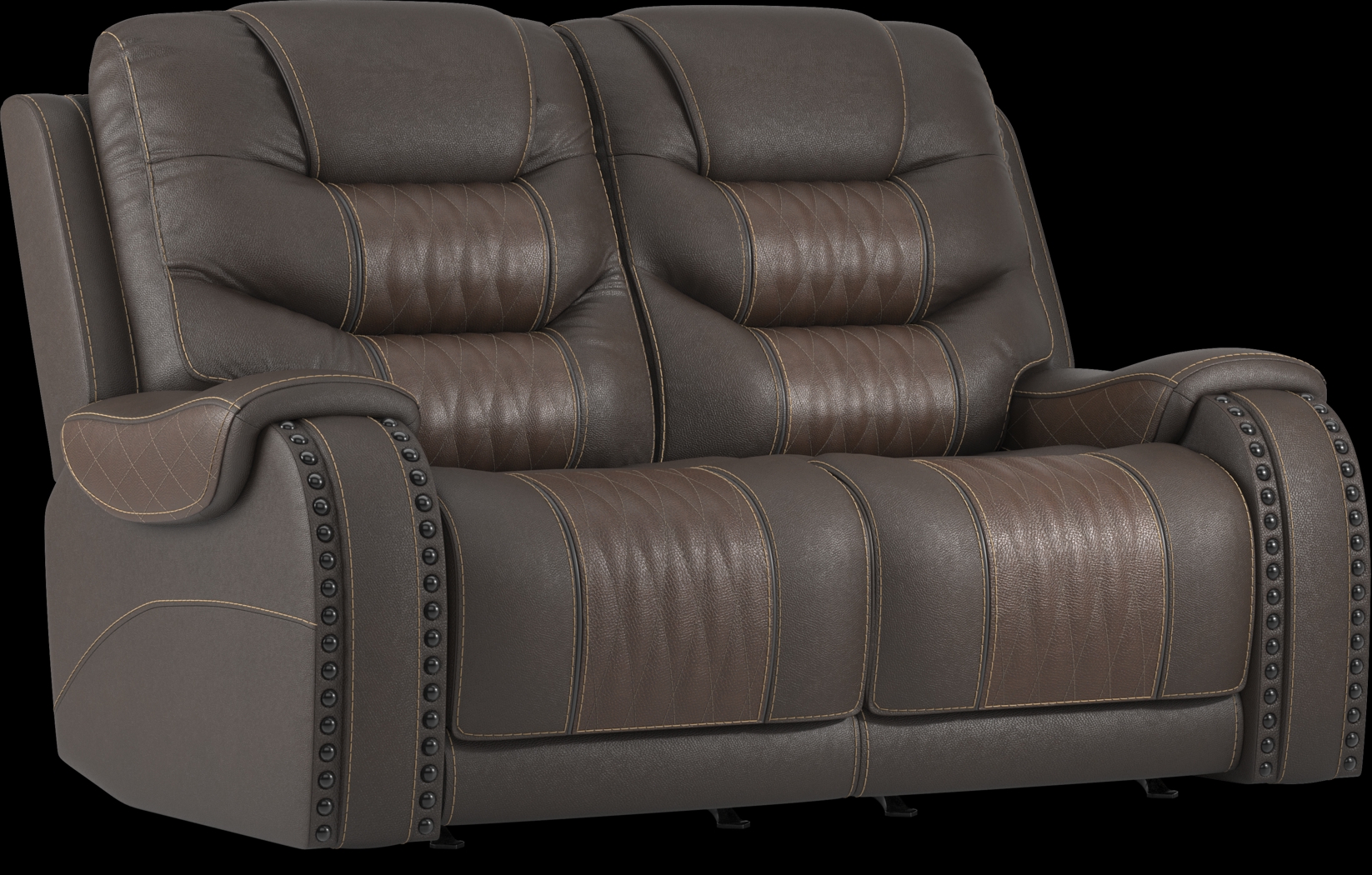 Headliner Brown Leather 7 Pc Living Room with Reclining Sofa - Thumbnail - Image 9