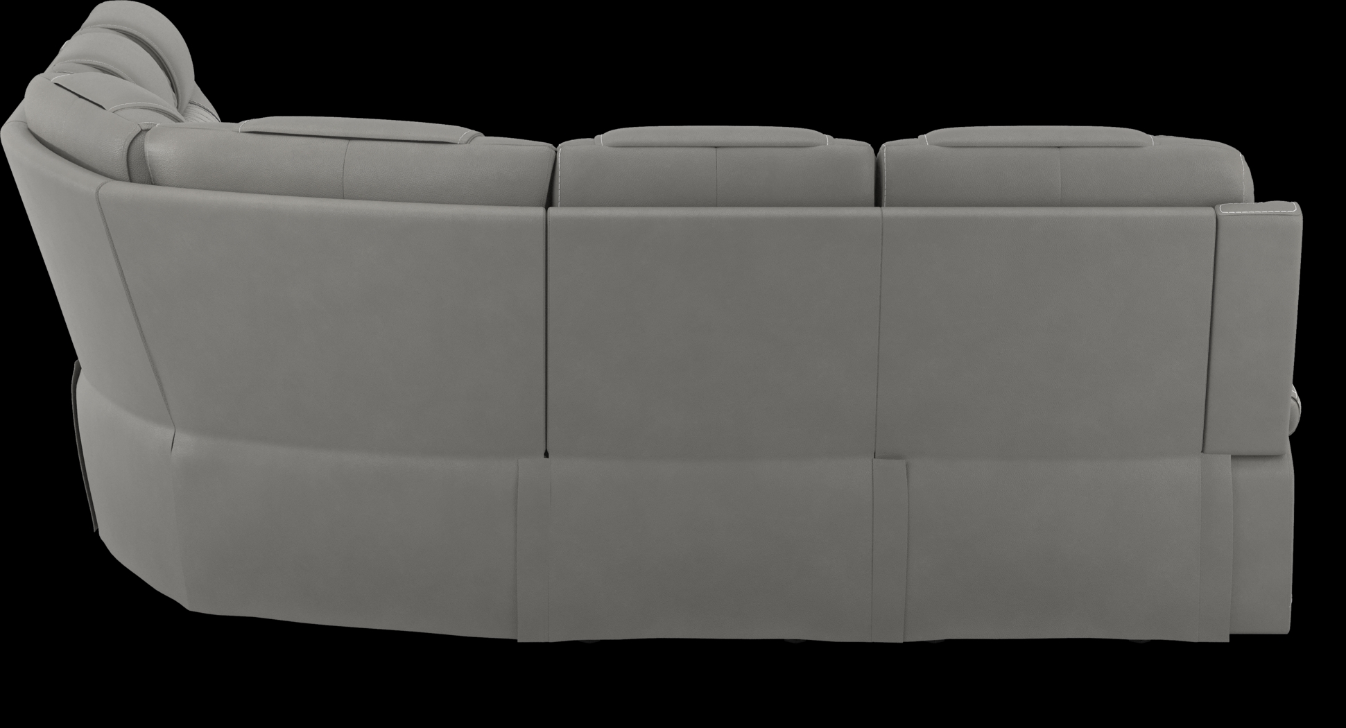 Eric Church Highway To Home Headliner Gray Leather 5 Pc Dual Power Reclining Sectional - Thumbnail - Image 4
