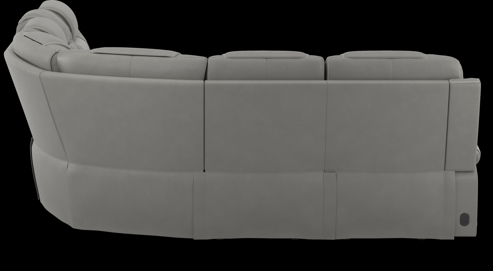 Eric Church Highway To Home Headliner Gray Leather 6 Pc Dual Power Reclining Sectional - Thumbnail - Image 4