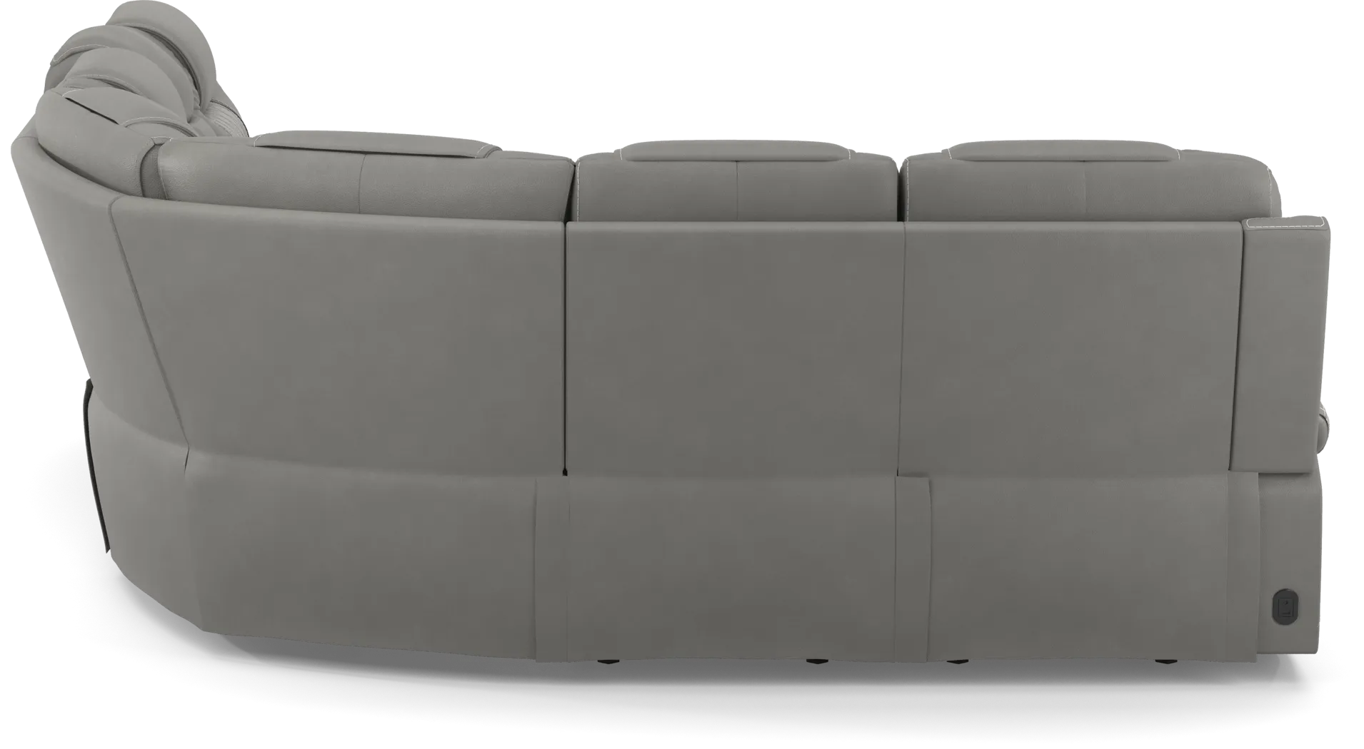 Eric Church Highway To Home Headliner Gray Leather 6 Pc Dual Power Reclining Sectional - Thumbnail - Image 4