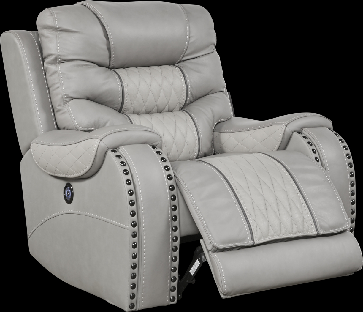 Eric Church Highway To Home Headliner Gray Leather Dual Power Recliner - Thumbnail - Image 2