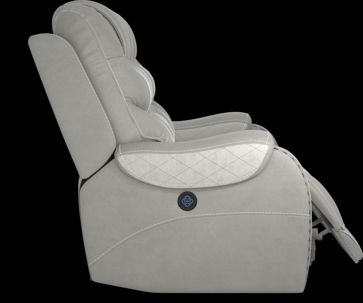 Headliner Gray Leather 8 Pc Dual Power Reclining Living Room - Thumbnail - Image 5