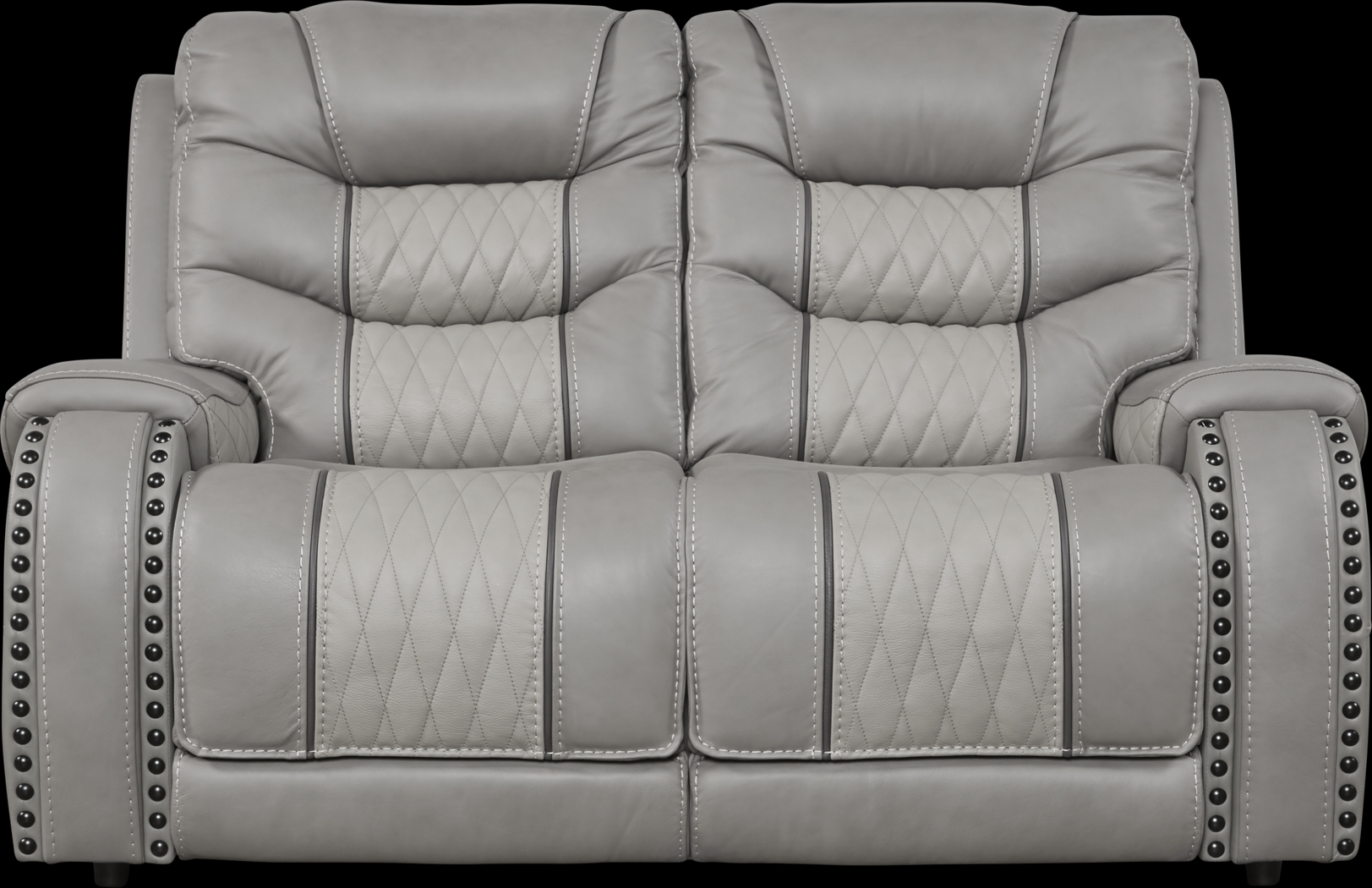 Eric Church Highway To Home Headliner Gray Leather Loveseat - Thumbnail - Image 1