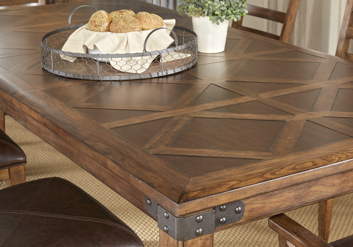 Eric Church Highway To Home Heartland Falls Brown Rectangle Dining Table - Thumbnail - Image 3