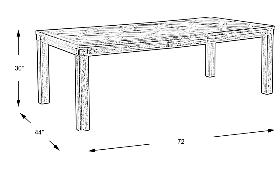 Dimension Image. Please refer to the Dimension Tab on this page for dimension details.