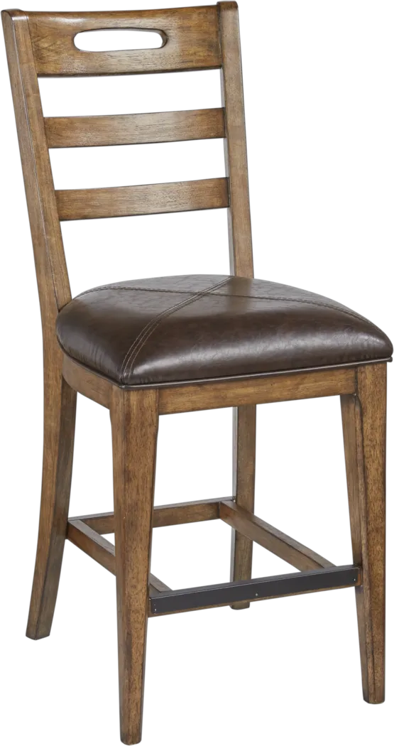 Eric Church Highway To Home Heartland Falls Brown Slat Back Barstool - Thumbnail - Image 1