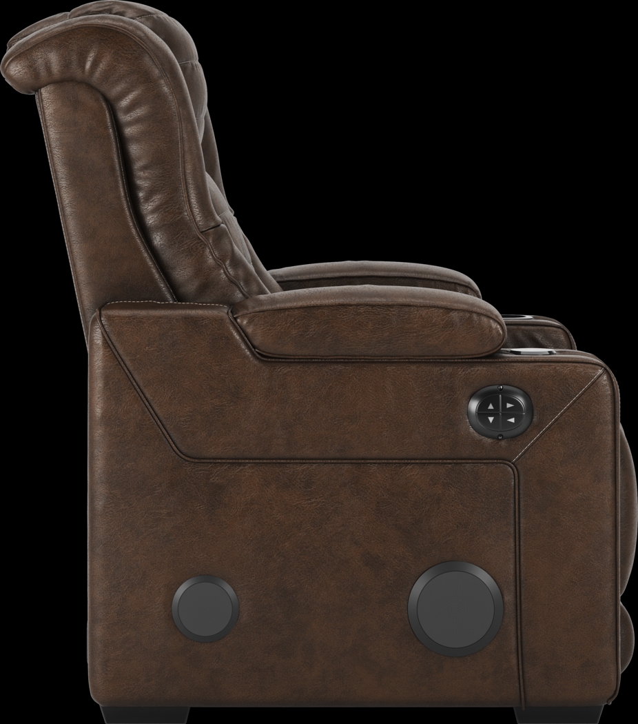 Renegade Brown Leather 3 Pc Dual Power Reclining Living Room - Thumbnail - Image 22