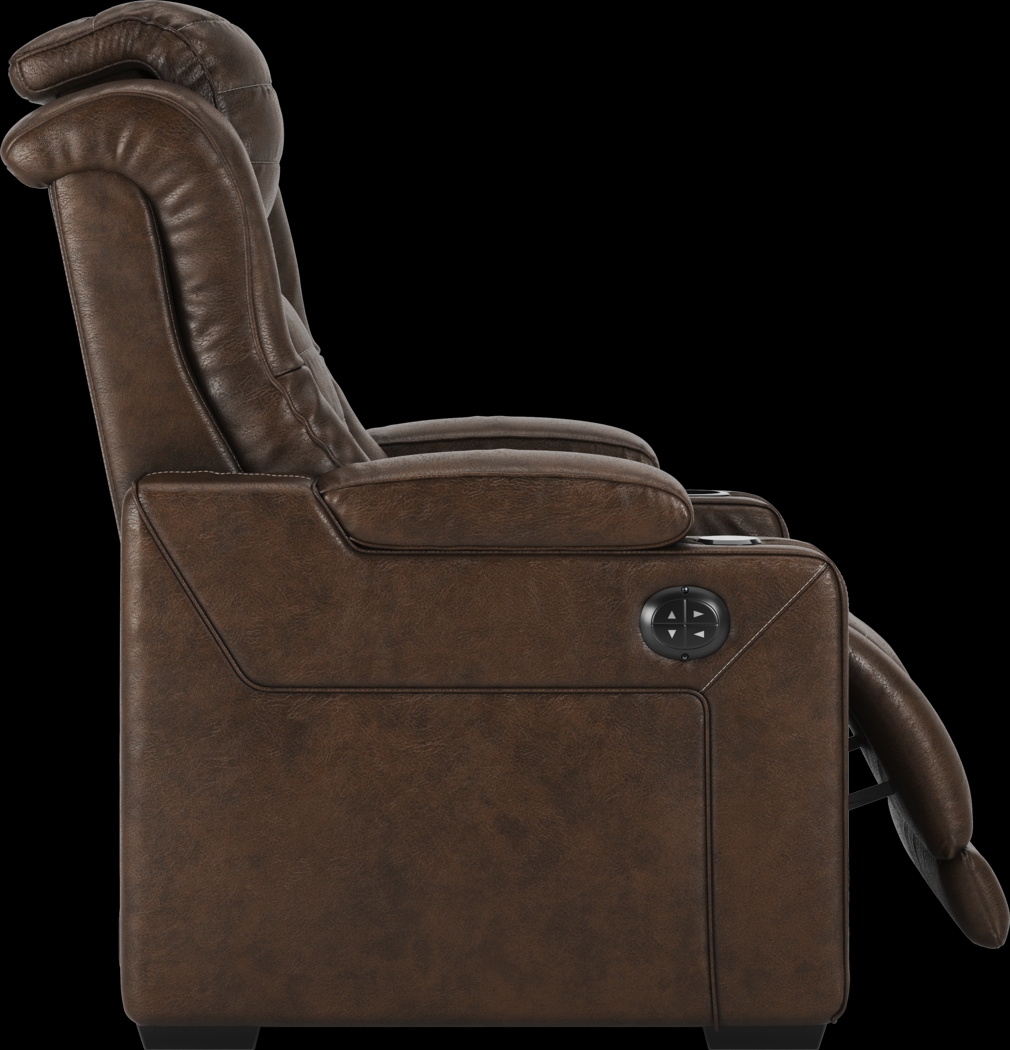 Eric Church Highway To Home Renegade Brown Leather 8 Pc Dual Power Reclining Living Room - Thumbnail - Image 24