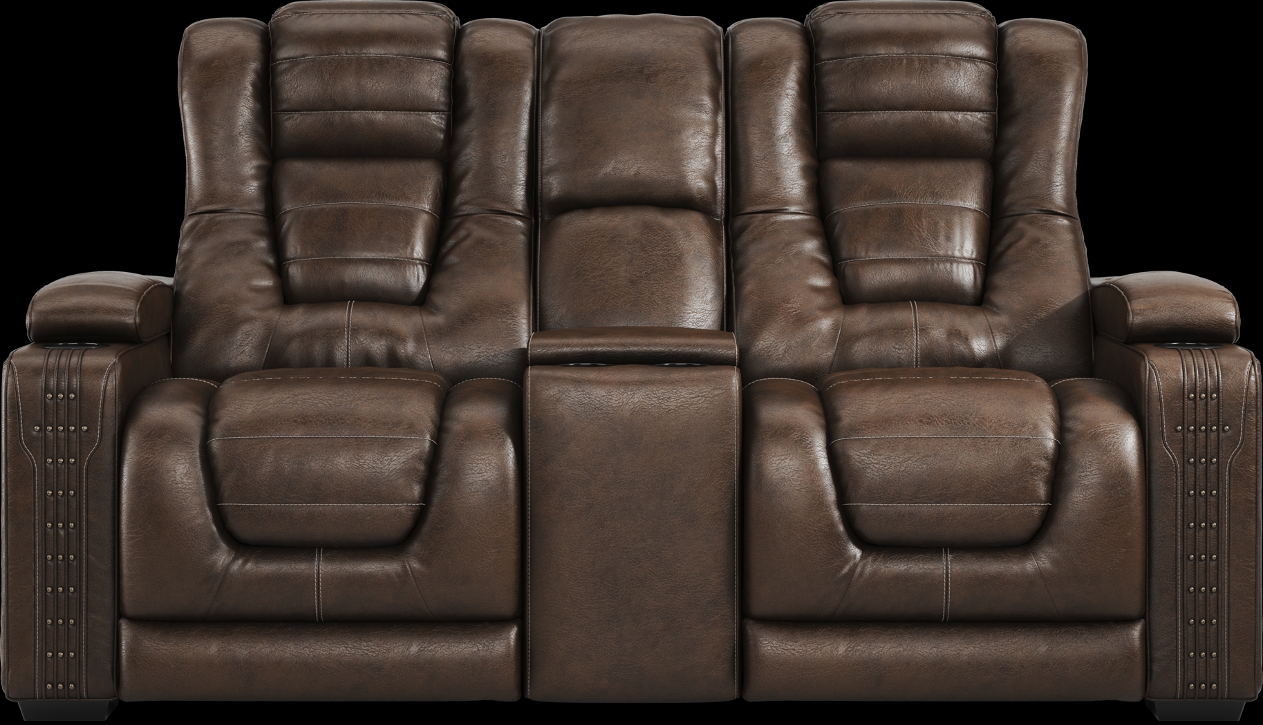 Renegade Brown Leather 3 Pc Dual Power Reclining Living Room - Thumbnail - Image 11