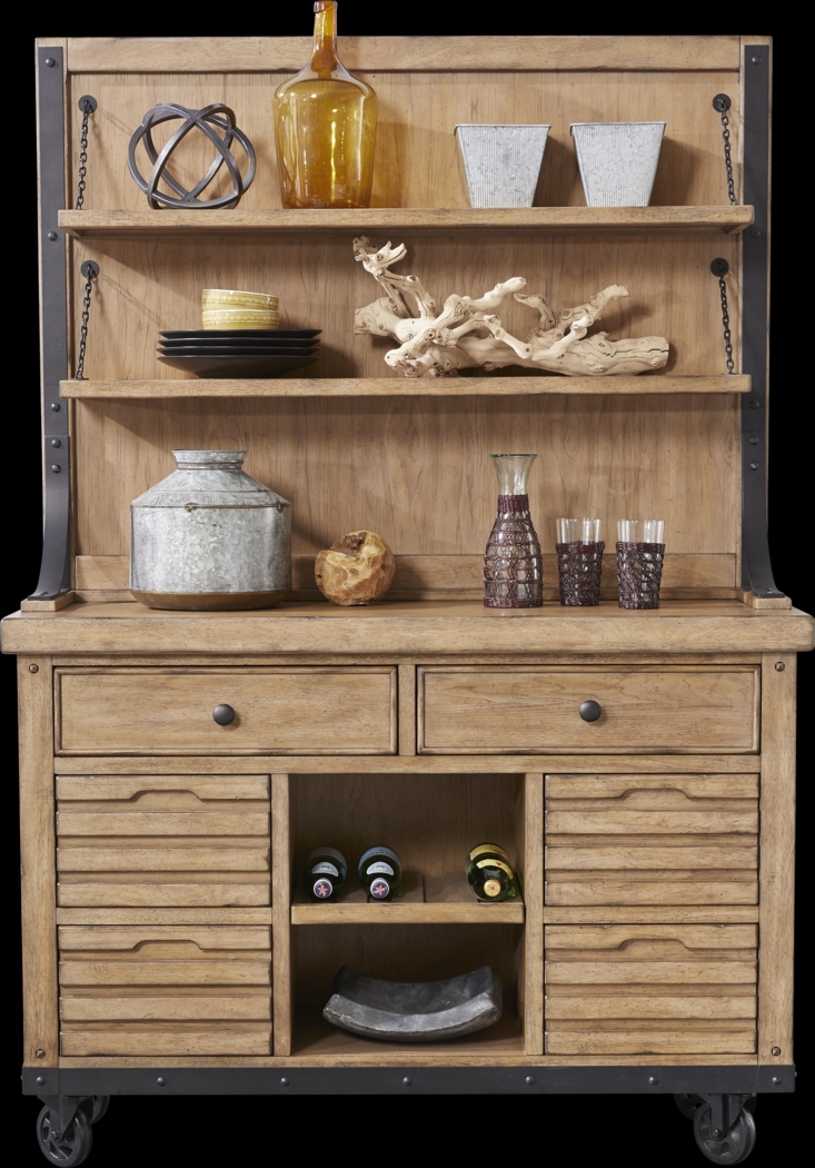 Eric Church Highway To Home Tap Room Blonde 2 Pc Server with Hutch - Thumbnail - Image 2