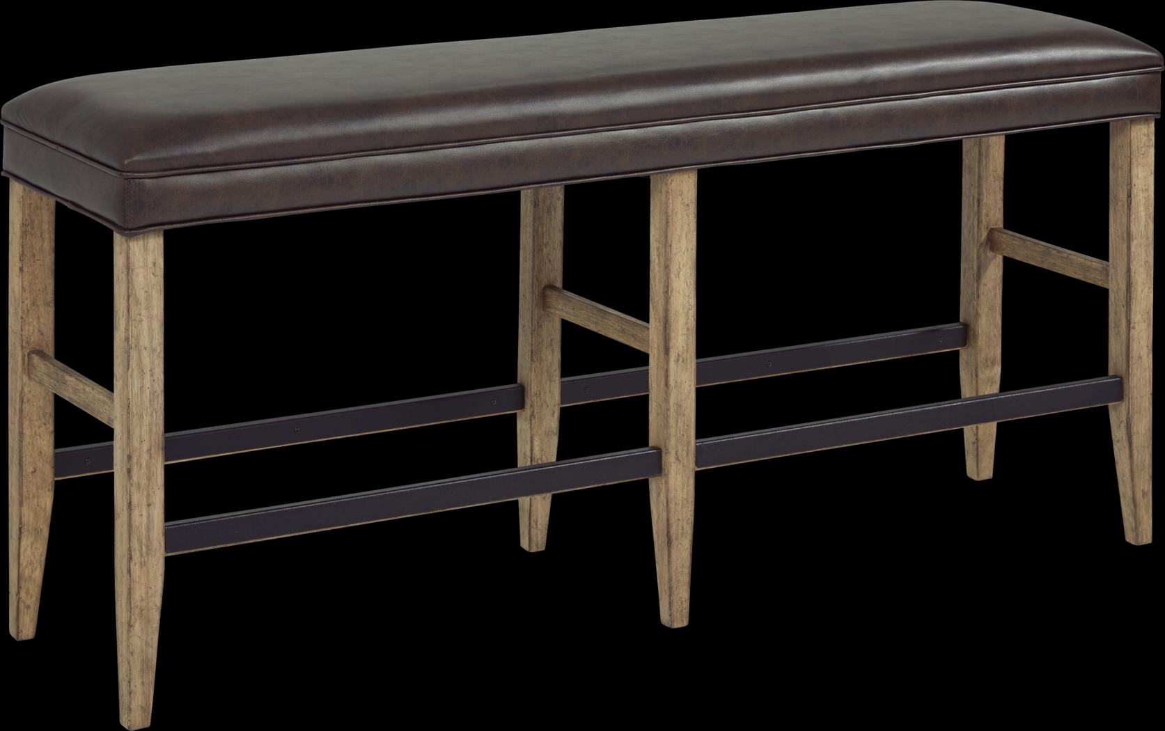 Eric Church Highway To Home Tap Room Blonde Upholstered Bar Height Bench - Thumbnail - Image 1