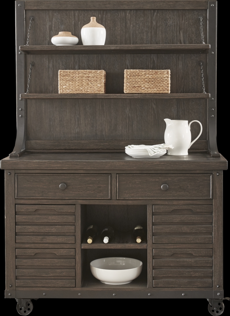 Eric Church Highway To Home Tap Room Brown 2 Pc Server with Hutch - Thumbnail - Image 2