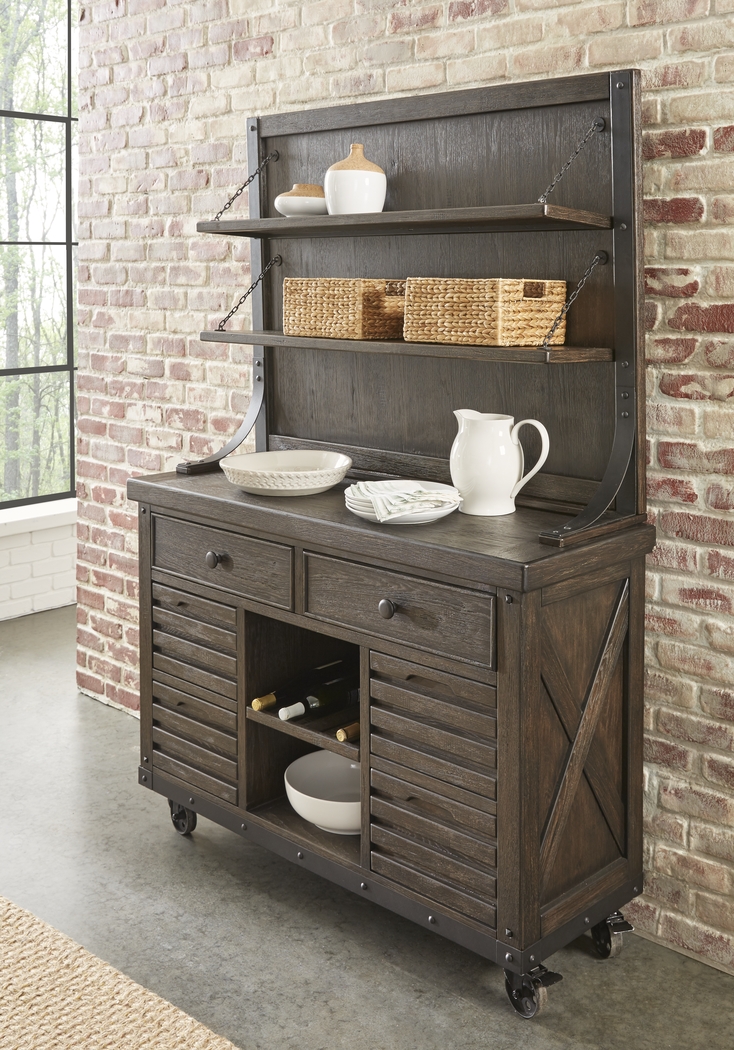 Eric Church Highway To Home Tap Room Brown 2 Pc Server with Hutch - Thumbnail - Image 3