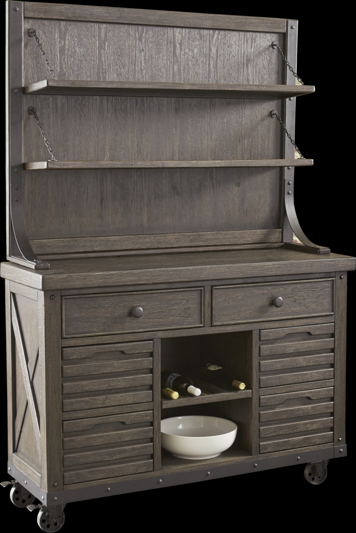 Eric Church Highway To Home Tap Room Brown 2 Pc Server with Hutch - Thumbnail - Image 1