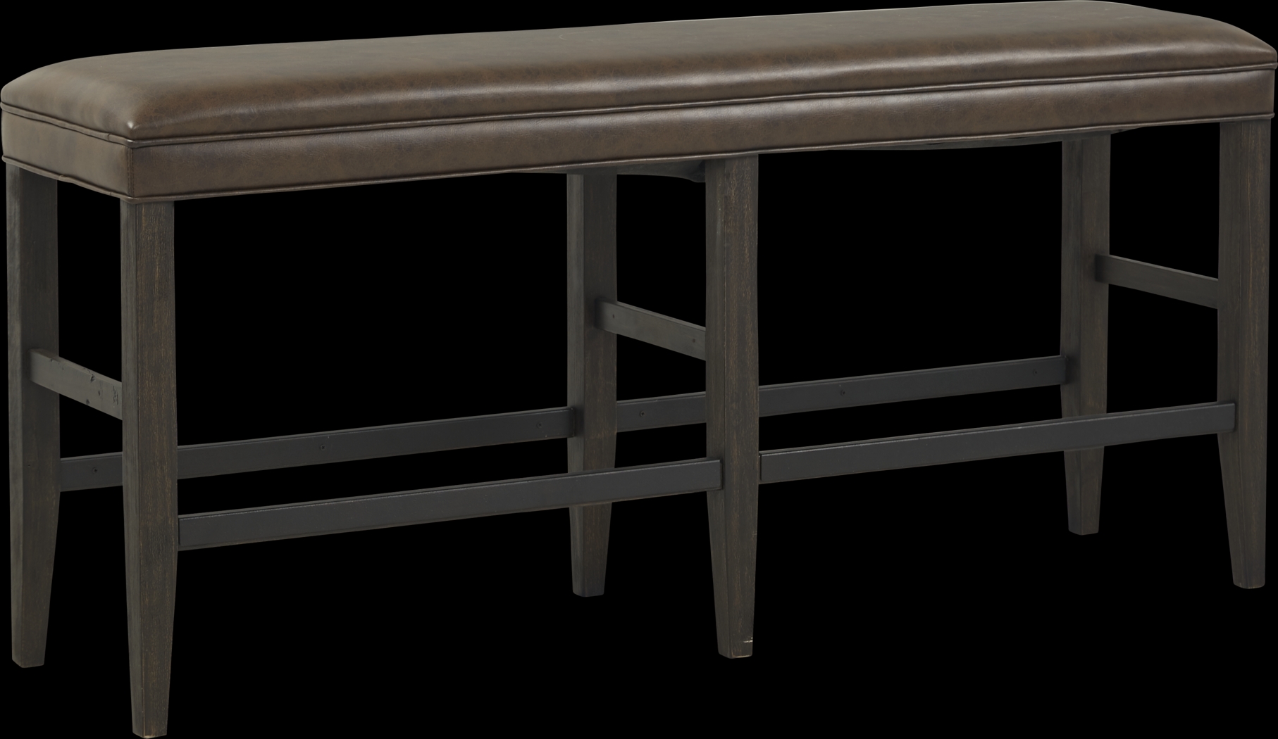 Eric Church Highway To Home Tap Room Brown Upholstered Bar Height Bench - Thumbnail - Image 1